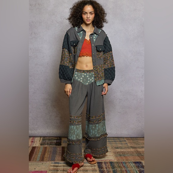 POL “ Pearl Bloom Jacket “ | Charcoal - Picture 6 of 6